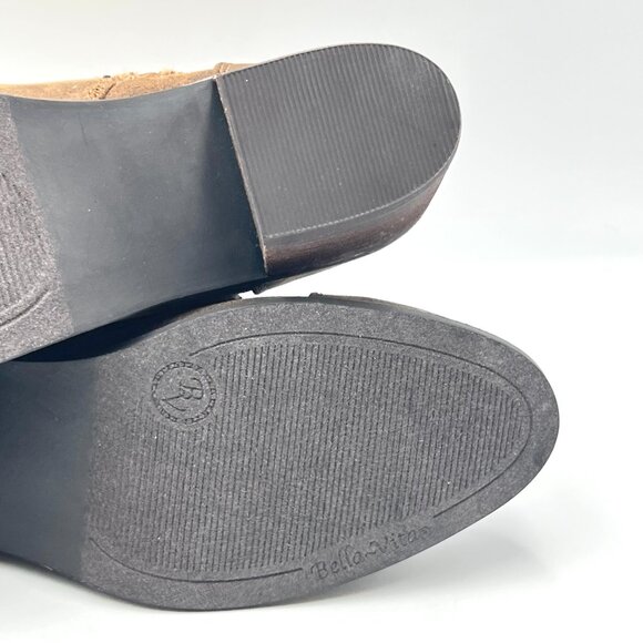 6.5W 6.5 WIDE WIDTH‎ Bella-Vita Womens Brown Lace Up Heeled Combat Boots Shoes - Picture 11 of 13